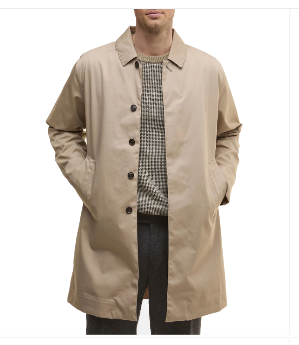 The BARBOUR LORDEN Waterproof Car Jacket in Washed Stone MSRP$360