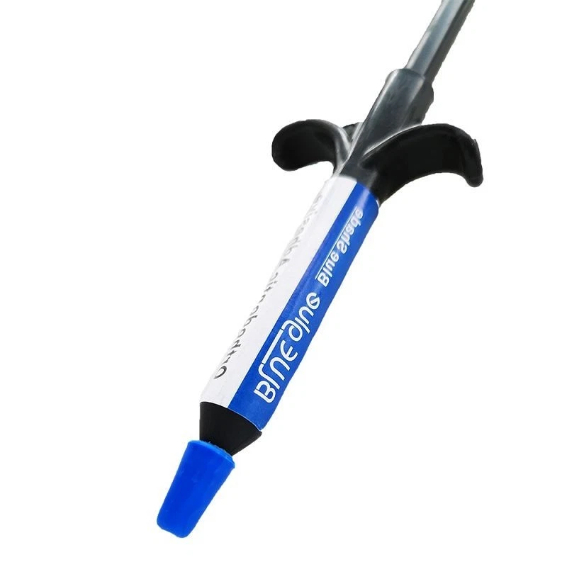 Adhesivo de ortodoncia dental banda de curación ligera cemento tono azul pegamento kit Foto 2 de 2