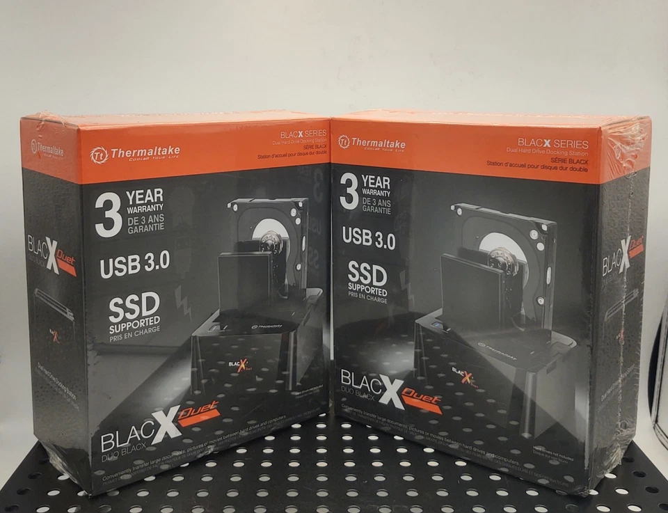 2x  Thermaltake BlacX Duet Dual Device Hard Drive Docking Station, ST0014U-D - Image 2 of 4