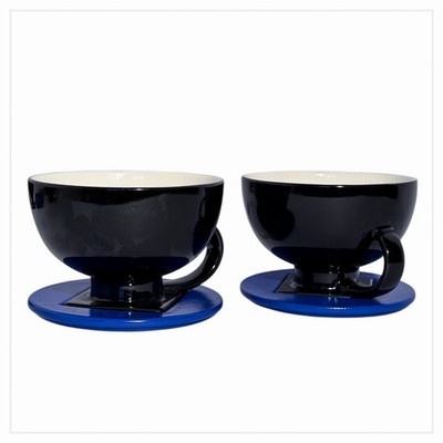 Set Of 4 Vintage Ceramic Cups BITOSSI Hollywood Collection Marco Zanini 1992