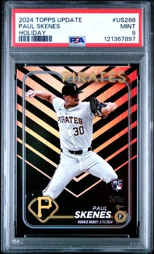 2024 Topps Update #US288 Paul Skenes Holiday PSA 9 MINT