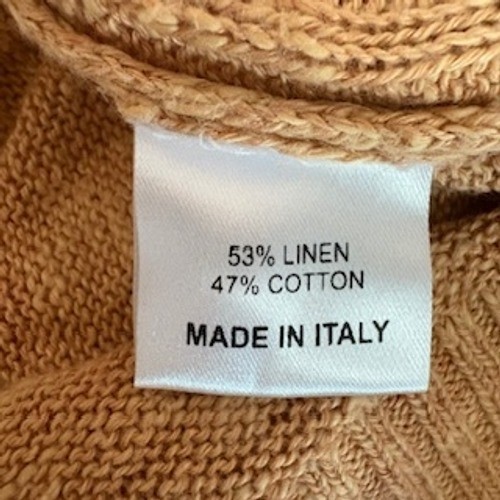 Robert Talbott Men Orange Cable Knit Sweater Made… - image 9