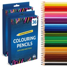 72 Colouring Pencil Set Assorted Colours Kids Adults Art Drawing Sketch School