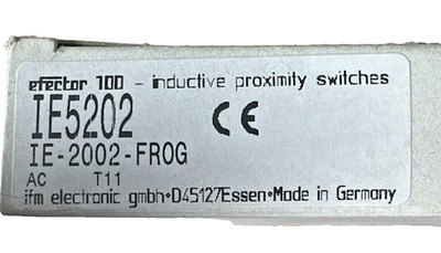 IFM Electronic Effector 100 IE5202 - Inductive Proximity Switch IE-2002-FR0G -