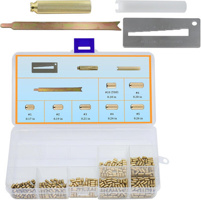 Rekey Kit for Kwikset, Complete 4-Tool DIY Set with Brass Bottom Pins (1-6, 50 E