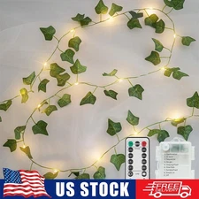 Vines with Lights Battery Operated, 32.8ft 100 LED Vines with Fairy Light