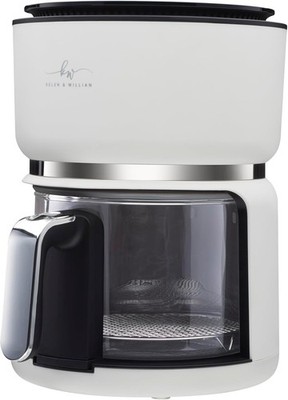 Kelen & Willian Gen-2 Klarglas Luftfritteuse - 3L - 1200W - ohne Teflon - Weiß