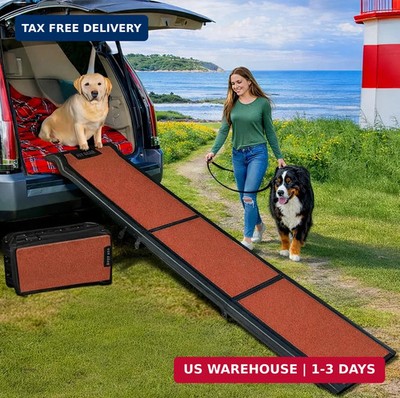 Pet Gear Travel Lite Ramps 71'' L x 16'' W for Dogs, Compact Easy-Fold, Lightweigh