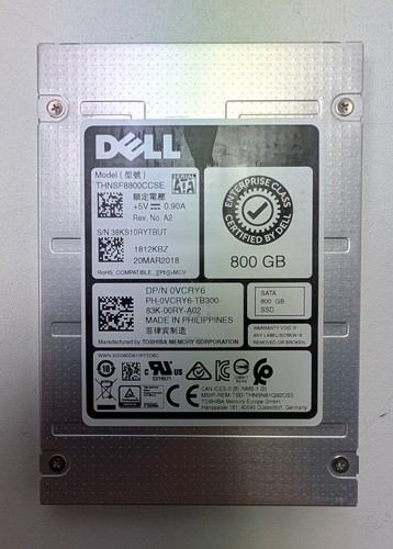 800GB Dell SSD Solid State Drive 2,5" SATA, gewischt, getestet