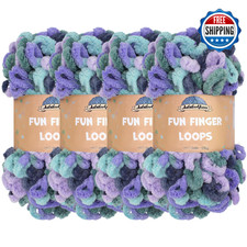 JubileeYarn Fun Finger Loops Yarn - Jumbo Polyester - Morpheus - 4 Skeins
