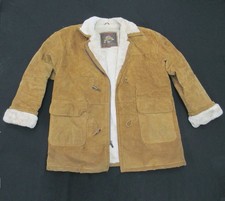 Chaqueta de Gamuza Wilson Bronceada Aventura Encuadernada Sherpa Forro Marlboro Hombre Abrigo Para Hombres M