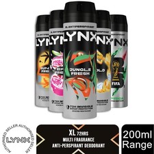 Lynx XL Anti-Perspirant 72-Hour Sweat Protection Deodorant 200ml, 3 or 6 Pack