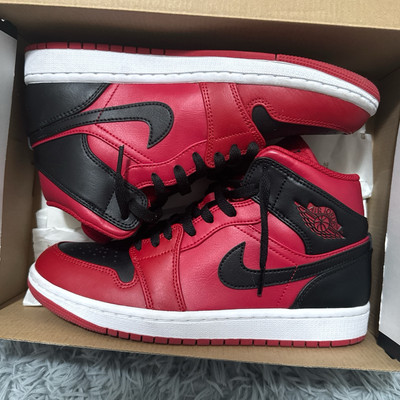 Jordan 1 High Red and Black Mens Size 7.5