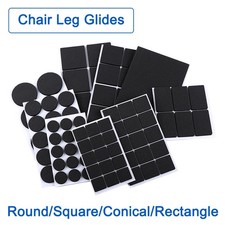 EVA Furniture Felt Pads Chair Leg Glides Self-Adhesive/Screw-On Round/Square