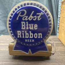 Old Pabst Blue Ribbon Beer Light Bar Top Sign....works See Pictures READ