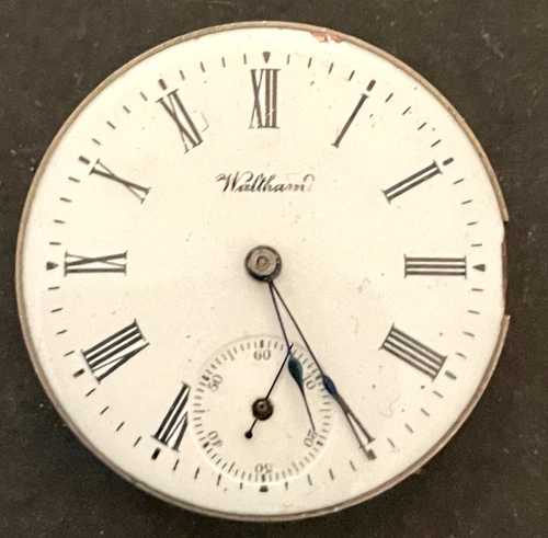Antique 1900 Waltham Seaside 1891 Pocket Watch Movement Parts/Repair 0s 7j USA