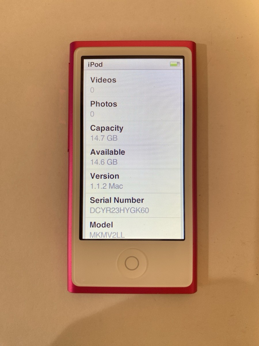 Apple iPod nano 7th Generation Pink (16 GB) Works Great | eBay