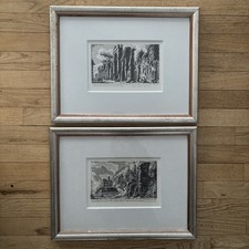 Giovanni Batista Piranesi Etching Ancient Roman Antiquities Ruins Rare 14x18