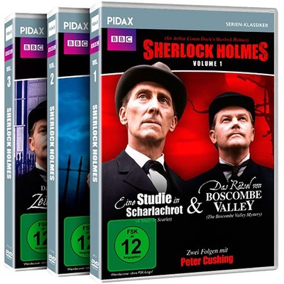 Sherlock Holmes - Gesamtedition / Sechs Folgen der Krimiserie mit Peter Cus ...