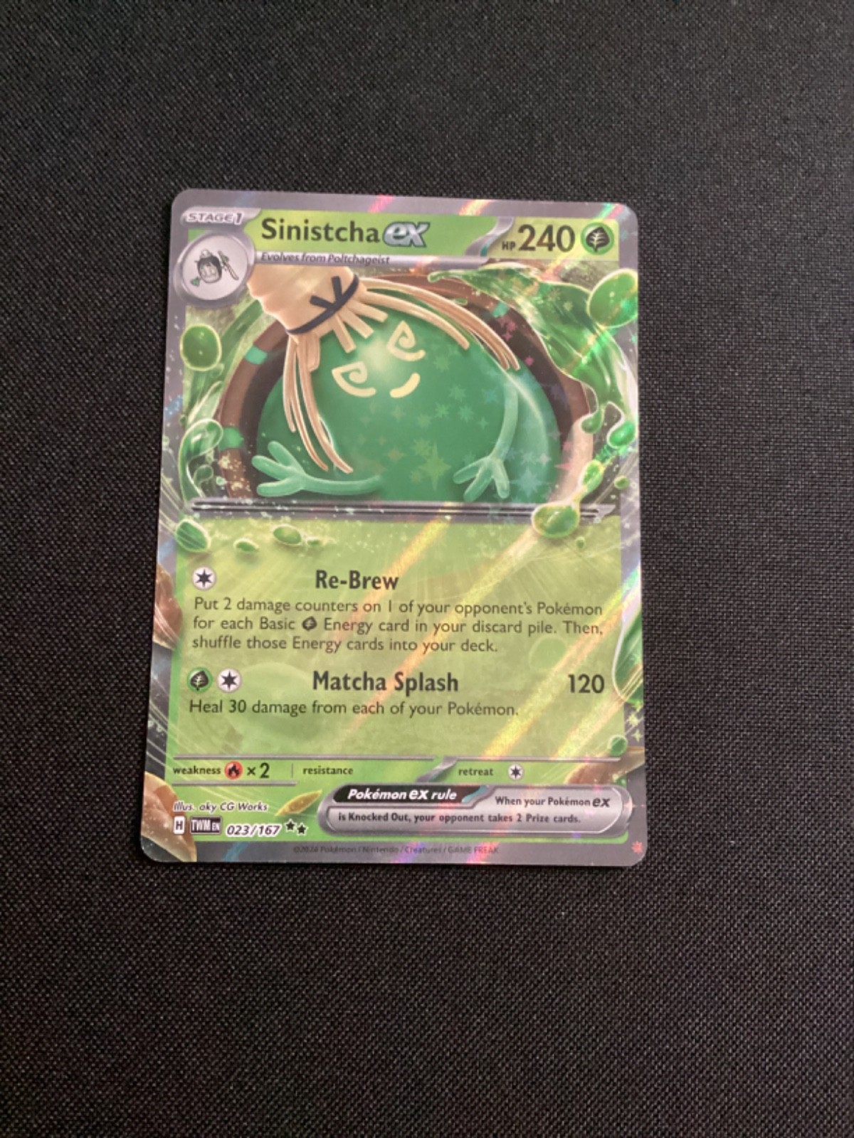 Sinistcha Ex 23/167 Pokémon TCG S&V Twilight Masquerade Double Rare Holo NM