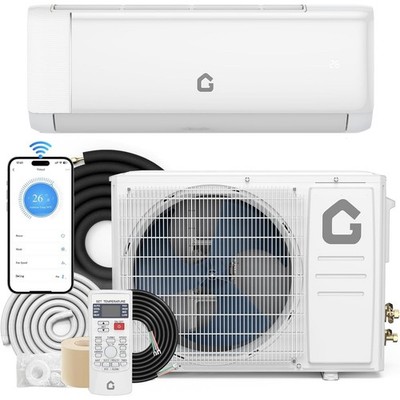 9000 BTU 115V WIFI Mini Split Air Conditioner Heater Ductless Inverter,19 SEER2