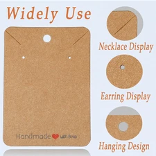 Earring Cards, 100 Pcs Earring Display Holder Cards for Selling with Packagin...