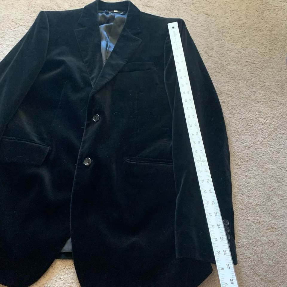 Chaqueta Blazer BURBERRY London Terciopelo Negro Para Hombre Talla 54 R 100% Algodón Foto 3 de 4