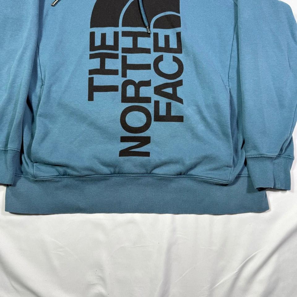 Sudadera con capucha para mujer The North Face verde azulado/azul con logotipo talla grande Foto 3 de 4