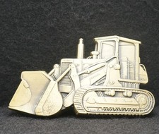 WD07164 NOS COOL VINTAGE 1970s CUT-OUT BULLDOZER HEAVY EQUIPMENT BELT BUCKLE