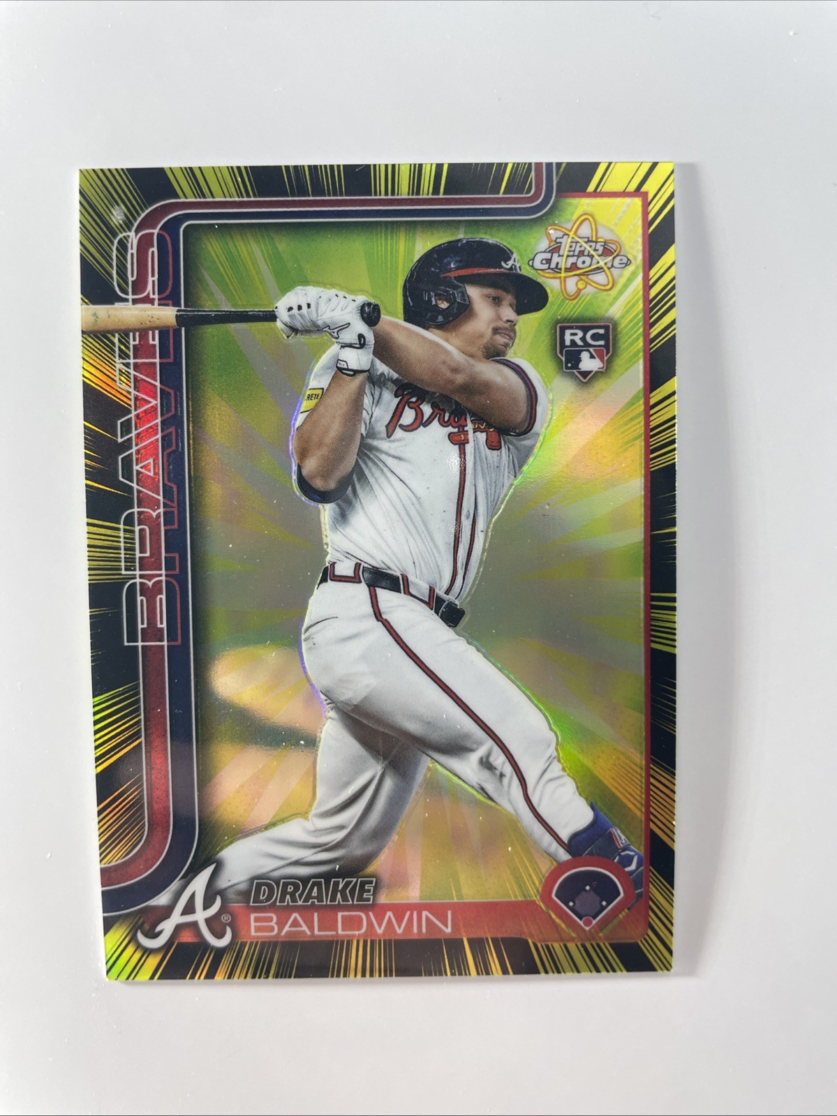 2025 Topps Chrome Update Drake Baldwin Radiating Rookie RC SP #RR-28 Braves
