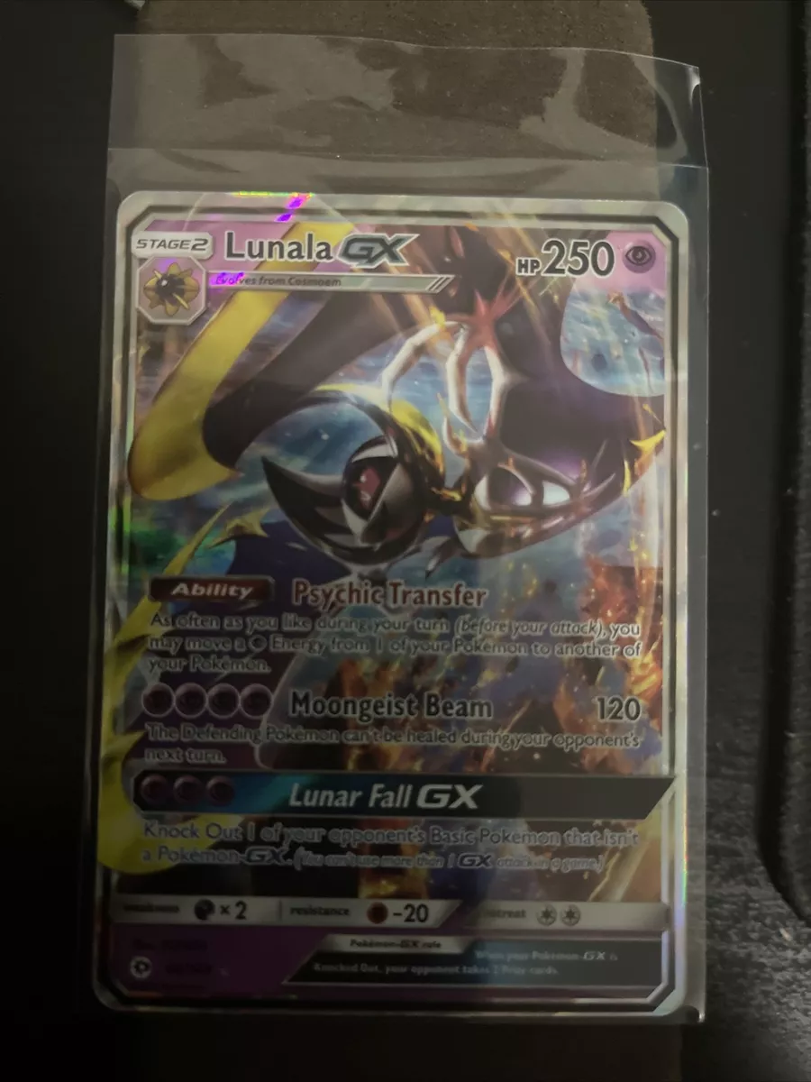 Lunala GX Near Mint Holo Rare Sun and Moon Base Set #66/149