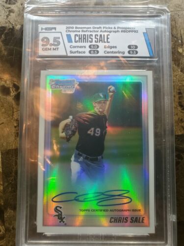 2010 Bowman Chrome Chris Sale auto refractor HGA 9.5 / #476 of 500 - Picture 1 of 2
