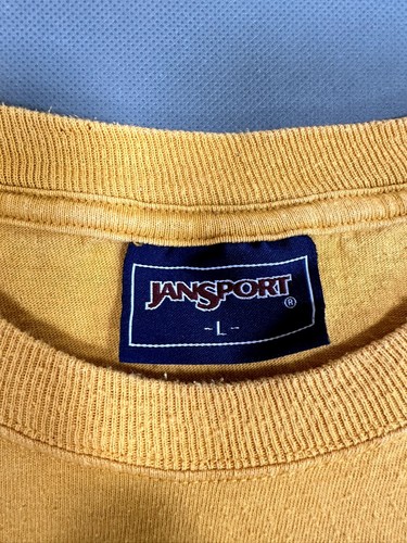 WEST VIRGINIA Shirt Mens Large Yellow Technical College Jansport USA - Picture 5 of 6