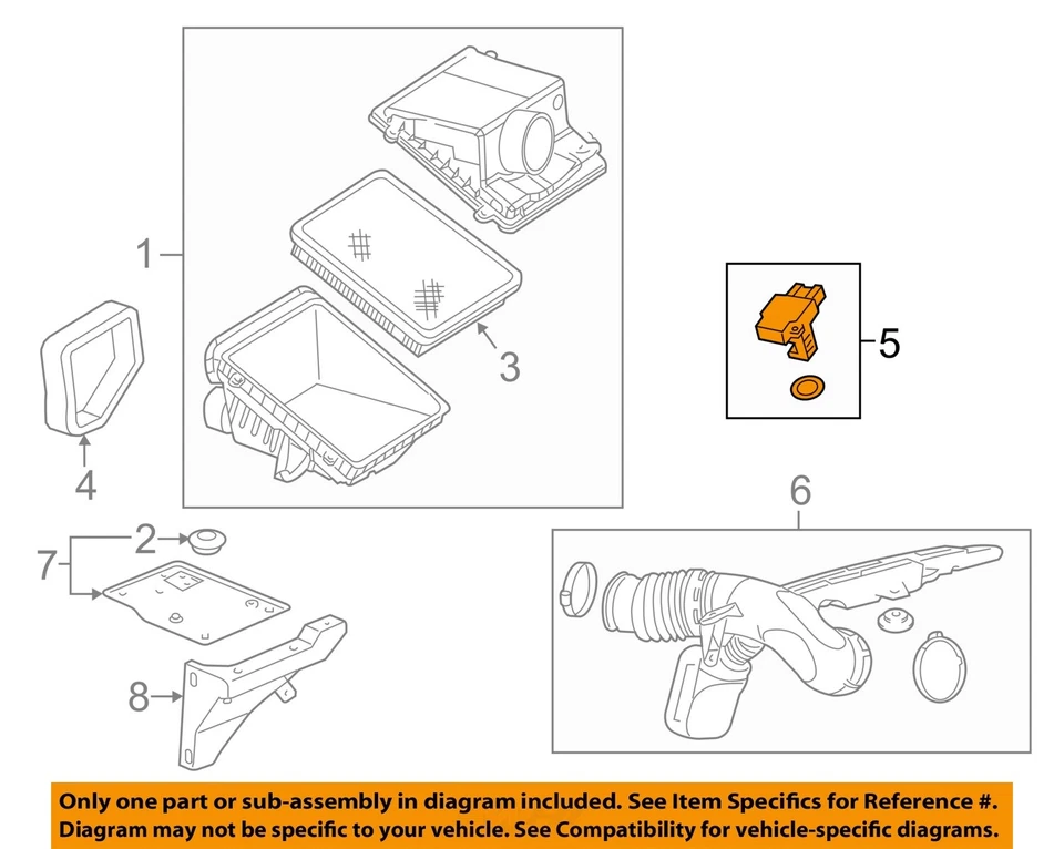 Used Fuel Injection Air Flow Meter fits: 2011 Gmc Sierra 1500 pickup 3.0 Grade A — 第 3/4 张图片