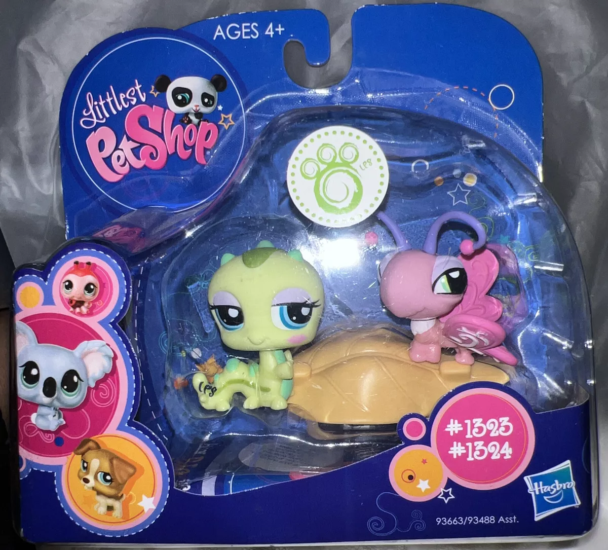 Littlest Pet Shop BUTTERFLY 1323 CATERPILLAR INCHWORM 1324 New In PackageRetired
