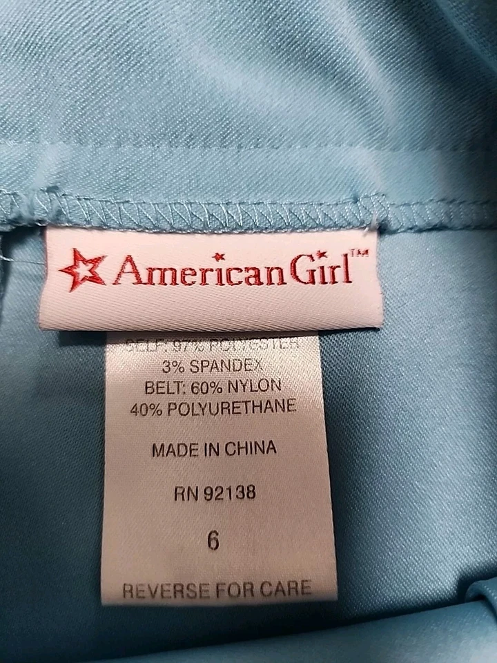 AMERICAN GIRL NIKKI'S NICKI MEET SKIRT GIRLS SIZE 6 WESTERN Blue Embroidered - Image 3 of 4