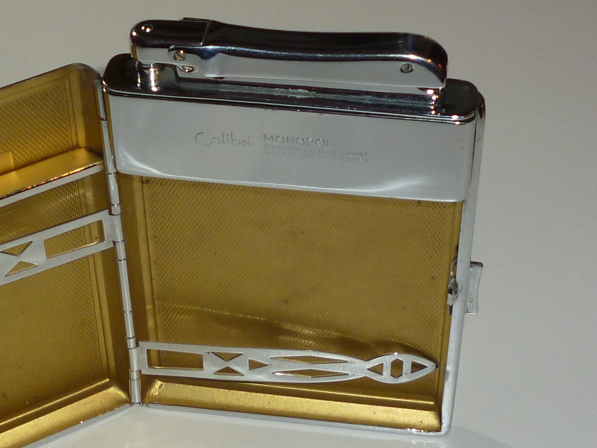 colibri monopol cigarette case COLIBRI MONOPOL Lighter & Cigarette Case Combination -ovp - 1952 - Germany Nice colibri monopol cigarette case COLIBRI MONOPOL Lighter & Cigarette Case Combination -ovp - 1952 - Germany Nice