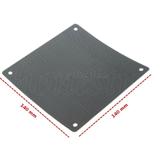 Lot de 2 Filtres Grille Protection Noir 140mm pour Ventilateur de Boitier 140 mm - Afbeelding 3 van 5