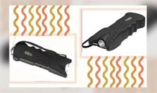 MASTER BLASTER Stun Gun POLICE Defense Black Rechargeable LED BATTERY + Safe PIN