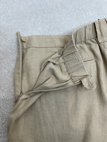 J. Jill Casual Linen Blend Skort Cargo PM Petite Med Beige Pockets Peasant New - Picture 5 of 10