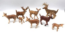 Schleich WHITE TAIL DEER DOE FAMILY Herd 8 Figures Buck Doe Fawn Retired
