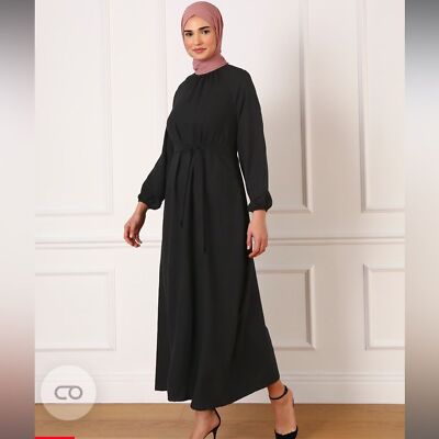 black conservative dress Nuggles Farah for Ladies The Nuggles Farah Dress for girls in Black is classic and comfortable Modest Black Formal Dresses Long
