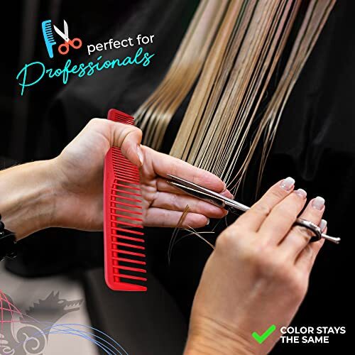6 Pcs Colorful Hair Combs For Women Detangler Comb Kids Woman Men Wide Tooth Pla - Picture 9 of 9