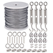 37Pcs PVC Coated Garden Wire Kit for Wisteria Support, Heavy Duty 304 Stainless