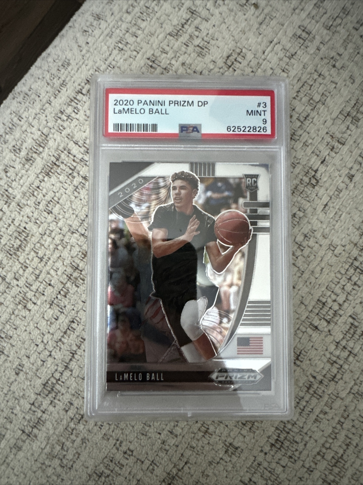 LaMelo Ball 2020 Panini Prizm Draft Picks #3 Rookie RC Mint PSA 9 Hornets