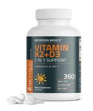 Bronson Basics Vitamin K2 D3 (MK7) Supplement...