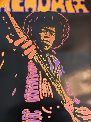 JIMI HENDRIX 1994 AC047 BLACKLIGHT POSTER ANABAS PETER MARSH | eBay