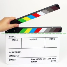 Color Strip Film Slate Clapper Movie Slate Clapboard fr 4K SLR Camera Production
