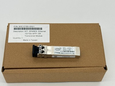 Intel 10G SR SmartZone-300 Ethernet 1G/10G SFP+ SR Transceiver 902-0190-000