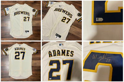 Willy Adames Game Used Autographed Jersey Milwaukee Brewers 2021